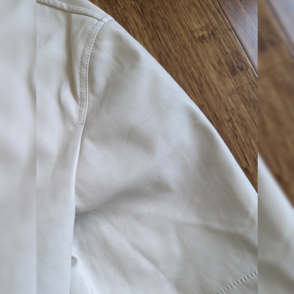 Cream Faux Leather Top - Picture 7 of 7